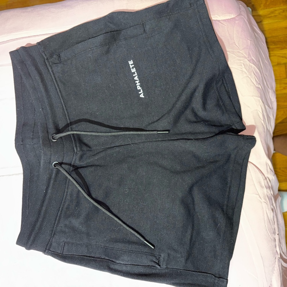 Alphalete Jet Black Performance Shorts